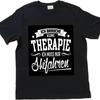 Baumwolle Sommer Herren T-Shirt Ich brauche keine Therapie, ich muss nur Skifahren gehen Kurzarm Rock Rundhals T-Shirts Baumwolle T-Shirt