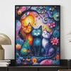 Cute Cats Full Round Drill Diamond Painting Kit DIY Sparkle Art Canvas for Adults Relaxing Craft and Home Decoration Gift Idea Set