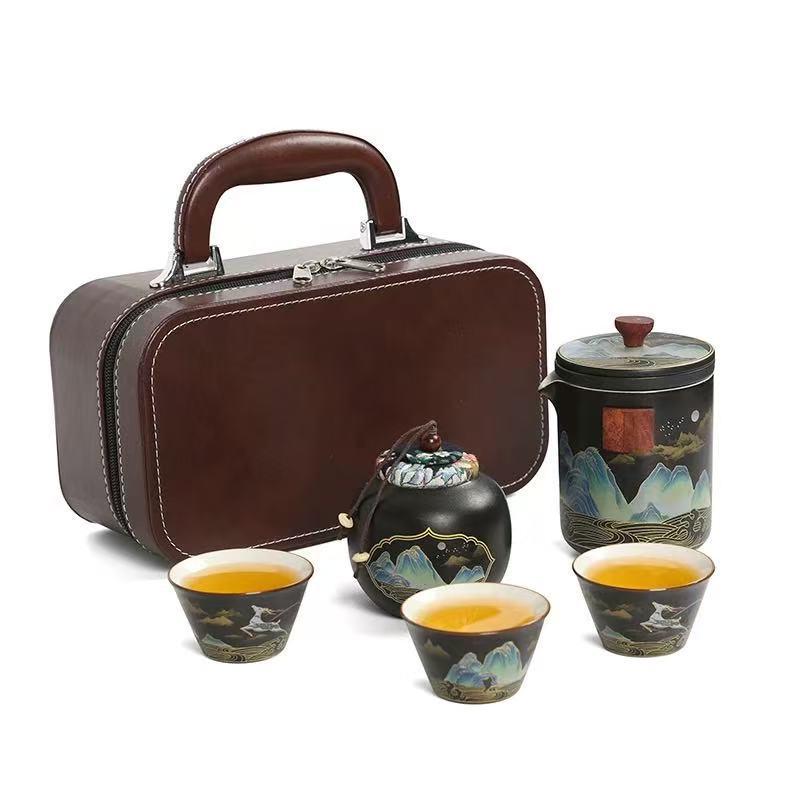 A Thousand Li of Rivers and Mountains Tea Set: Elegant Gift Box for Friends and Elders