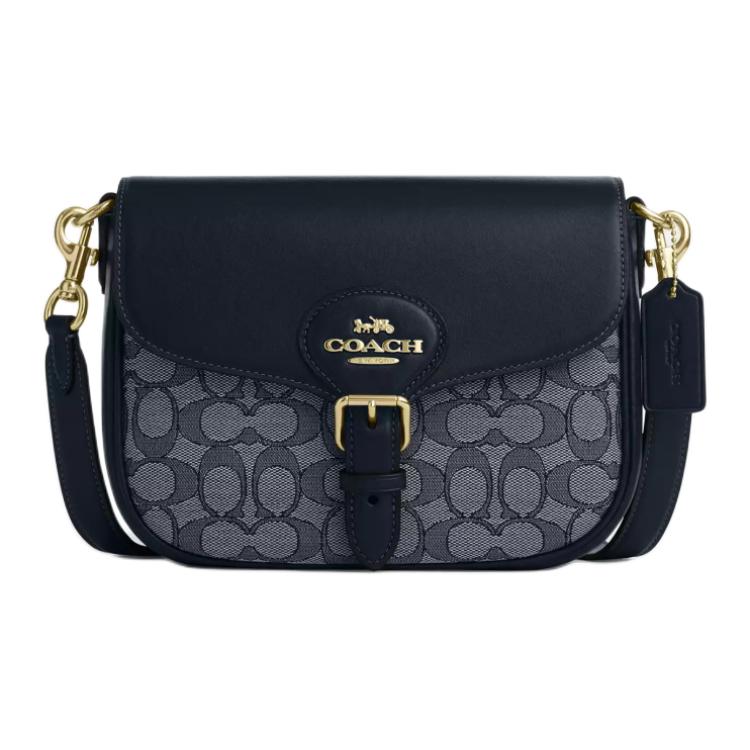 

Coach Signature Jacquard Leather Saddle Bag Crossbody CU998-IMX1X Basic Set (Bag+Dust Bag)