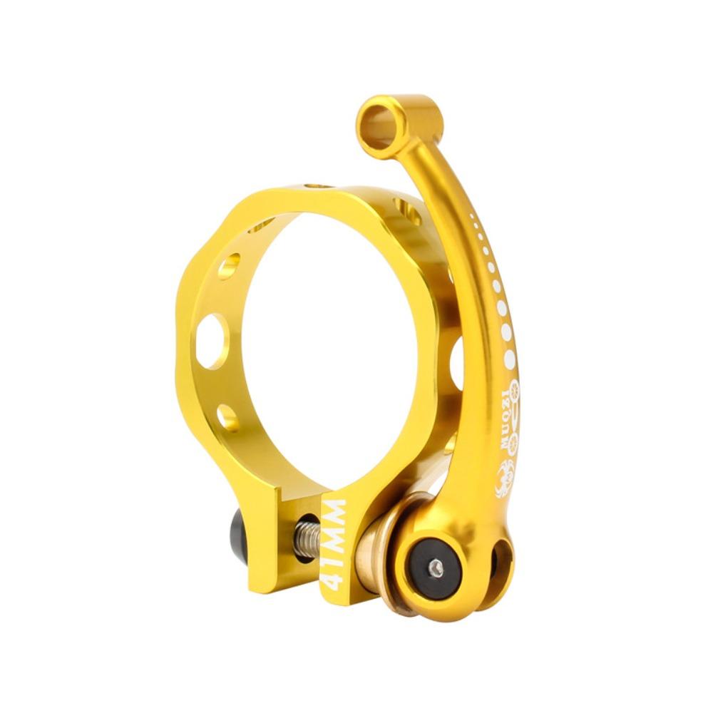 

Quick Release Bike Seat Tube Clamp 40/41mm Bicycle Saddle Clip Bike Seat Post Clamp Road Bike Gold 41mm