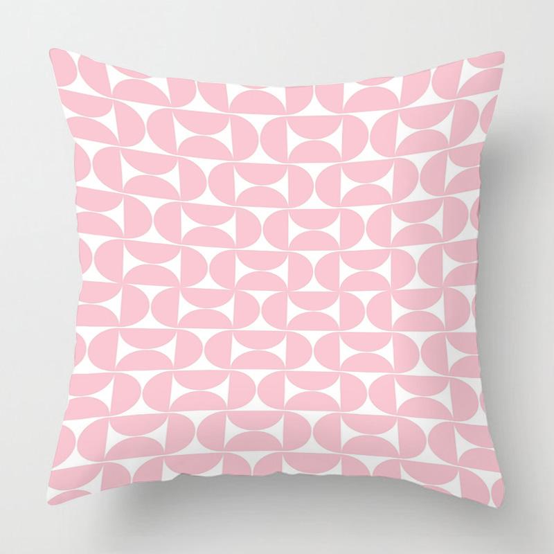 Pillow Cover with Zipper Closure Ins Style Geometric Abstract Cushion Cover Modern Decorative Pillow Cover for Sofa Bed 30x30cm