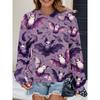 Womens Casual Hoodie With 3D Halloween Print Round Neck Lightweight Breathable Fabric
