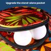 Table Tennis Racket Bag Exquisite Pattern Zipper Closure Anti-scratch Dustproof with Pocket Protective