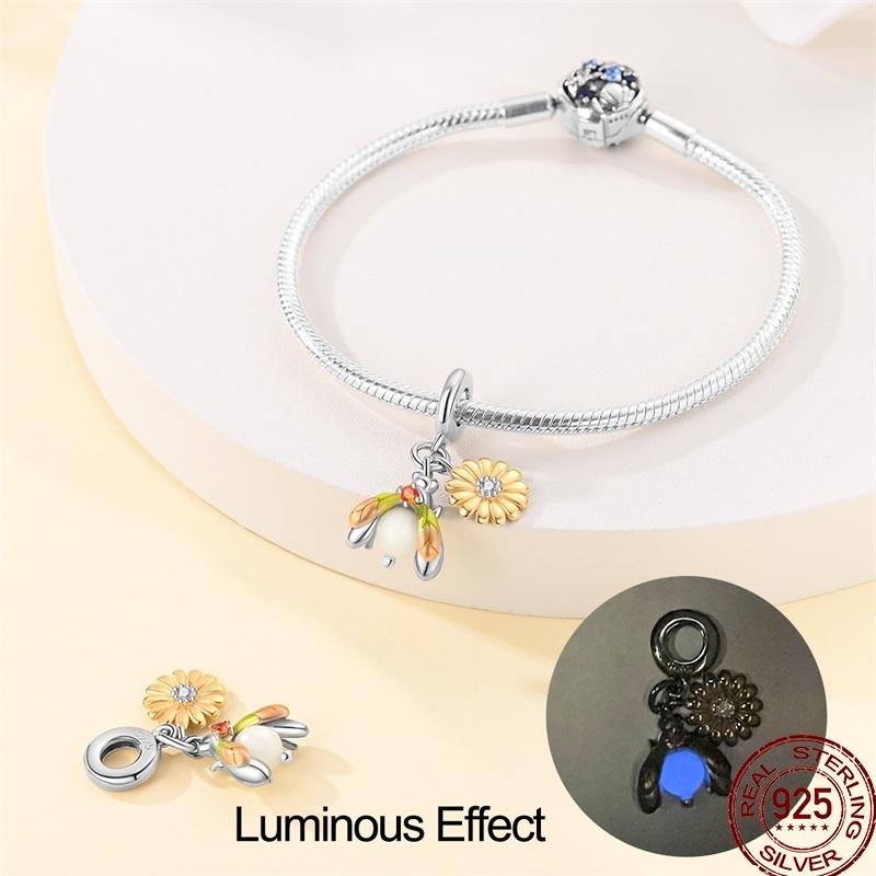 Real Copper Sunflower Series Charm Love Heart Blessing Series Suitable For 3Mm'S Bracelet Ladies Fine Jewelry Gift