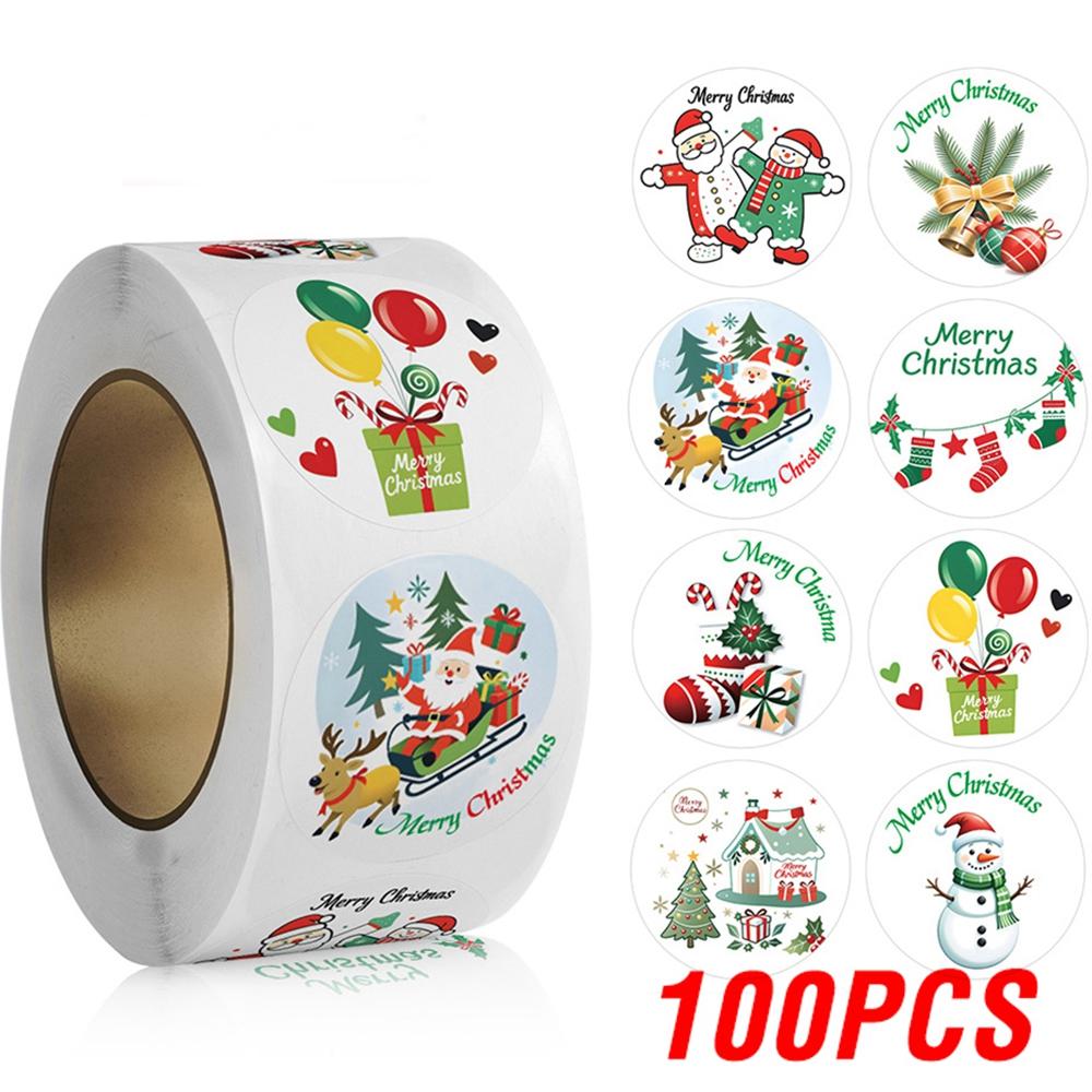 100-500Pcs High-Quality Merry High-Quality Christmas High-Quality Stickers High-Quality Christmas High-Quality Theme High-Quality Seal High-Quality