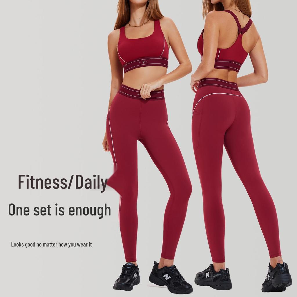 Women's High-Waisted Butt-Lifting Yoga Pants & Shockproof Sports Bra Set