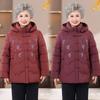 Fleece large size cotton-padded coat thickened jacket old lady warm cotton-padded clothes