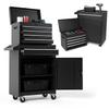 Large Detachable Toolbox with Double Door & Wheels Sliding Drawers Tool Chest Parts Storage Cabinets for Factory Warehouse Use