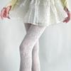 Women Elegant Hollowed Out Lace Solid Pantyhose Stockings Japanese Style Vintage Flower Jacquard Mesh Tights Leggings