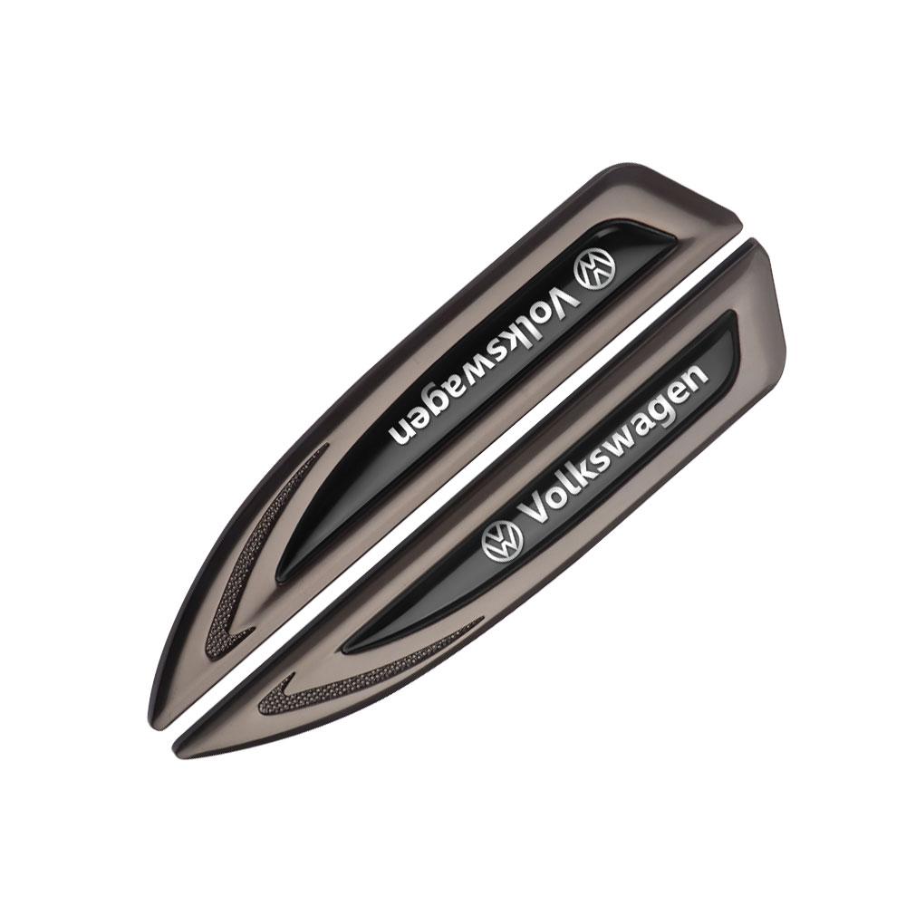 

2026 Hot For VW VOLKSWAGEN 2Pcs Car Metal Badge Car Wing Right & Left Side Fender Stickers For Volkswagen Bora Beetle Touran Tig красный