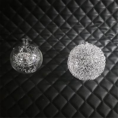 G4 Wire Light Shade 10mm Opening Fitter Globe Aluminum Wire Glass Ball Lamp Shade Replacement for G4 Ceiling Lamp Desk Lighting
