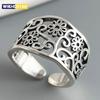 Rings for Women Couple Minimalist Handmade Simple Hollow Flower Ring Fine Jewelry Gift Prevent Allergy