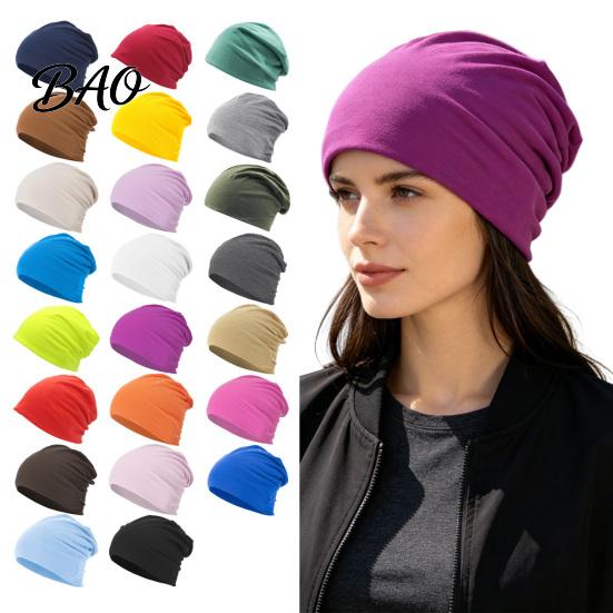 Lightweight Daily Commuting Hat Slouchy Hip-Hop Hat, Solid Color Soft Chemo Headwear, Breathable Street Style Pile for Face Slimming Cancer Cap Women