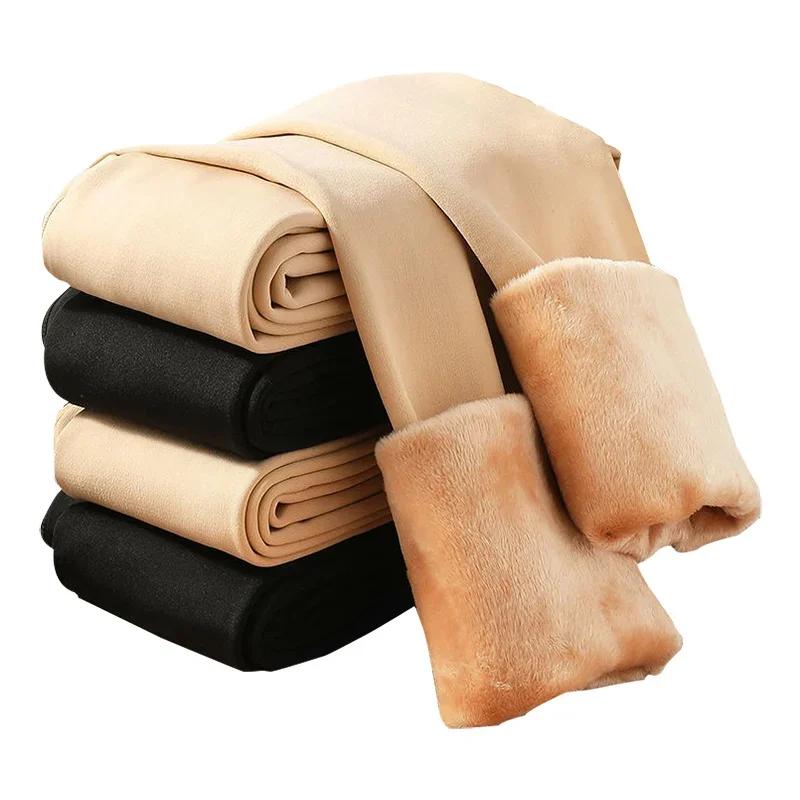Verdicken Sie Thermo-Strumpfhosen Leggings Damen Winter Fleece Samt Thermo Strümpfe Hohe Taille Elastische Schlank Sexy Durchscheinende Strumpfhosen