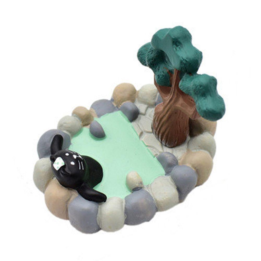 Lazy Cat for Gift Craft Decor Desktop Stand Phone Supports Mobile Phone Bracket Cat Phone Holder Spa black cat