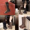 Nude High-heeled Boots Women's Autumn and Winter Boots 2025 New Popular Tall Removable Two-wear Thin Boots