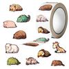 500 Pictures/roll Roll Sticker Tape Cartoon Sleepy Animal Handbook Material Decorative Envelope Mouth