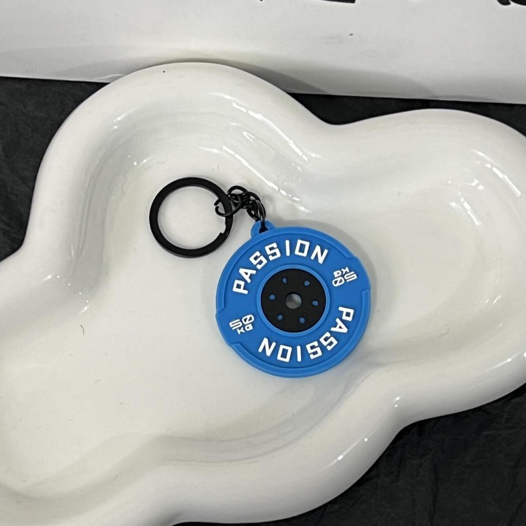 Miu Series Dumbbell Plate Keychain: Trendy Fitness Accessory & Sports Jewelry Gift