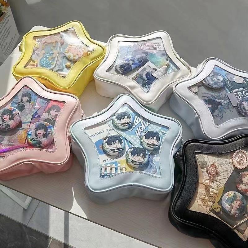 Original Søt Kawaii Ita-veske Anime Femspisset Stjerne Toveis Skulderveske GateMote Ulzzang Skulderveske