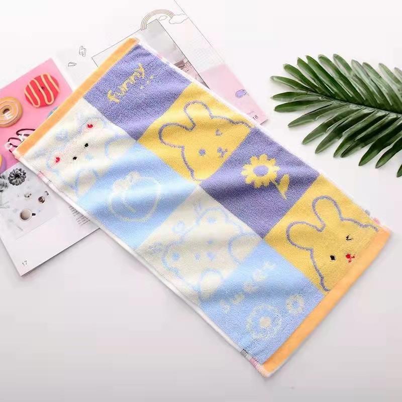 

1 шт. 25x50 см хлопковое жаккардовое полотенце с рисунком медведя кролика для дома, ванной, детей, рук и лица 25x50cm