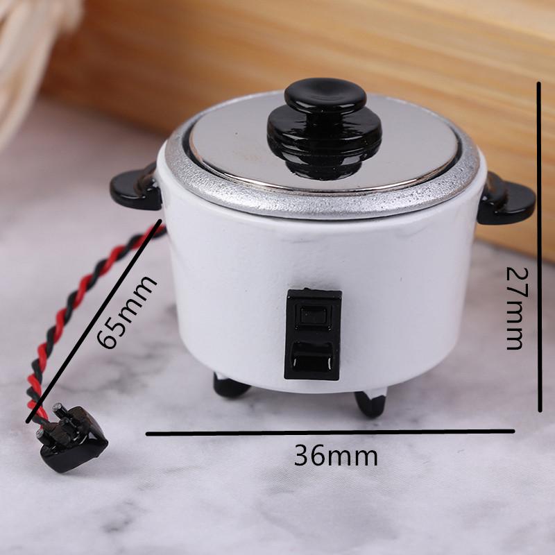 1/12 Dollhouse Kitchen Dinnerware Model Food Toys Pan Pot Shovel Pressure Cooker Playing House Miniature Cookware Accessories