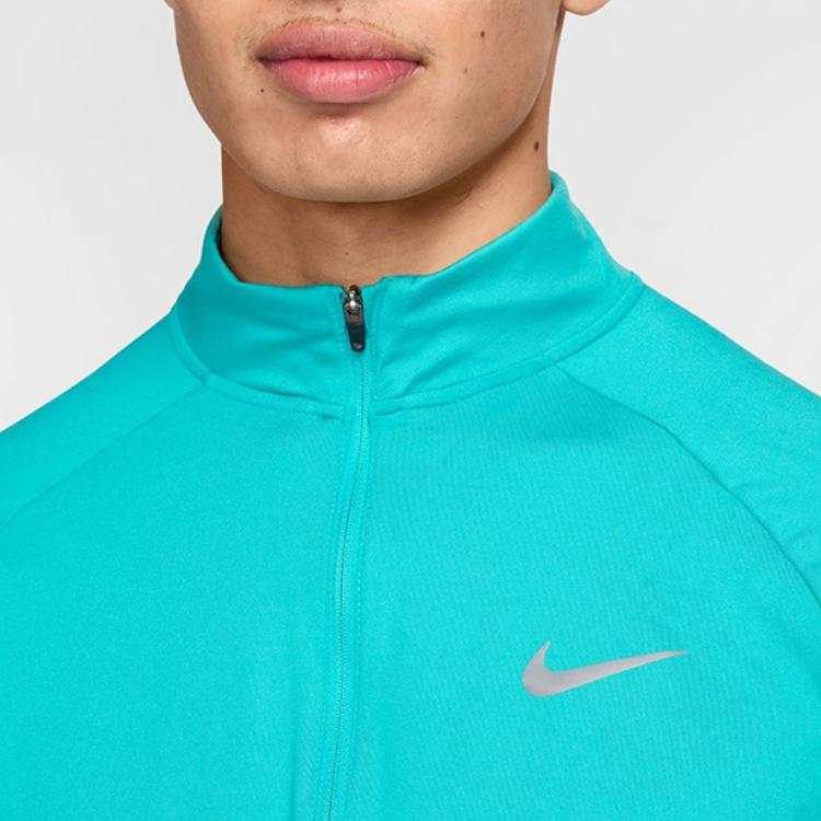 Nike Dri-Fit Stride Quick-Drying Versatile Raglan Sleeve Long Sleeve T-Shirt Men Tops Cactus-Green Silver HV2181345