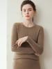 Women's 100% Pure Cashmere Slim Fit Round Neck Sweater, Autumn/Winter Knitted Pullover