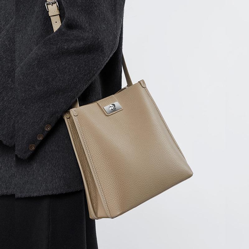 Genți de umăr din piele naturală cu 3 straturi pentru femei Genți de mână pentru femei Trend Designer