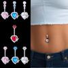 Fashion Butterfly Heart Belly Button Ring Shiny Zircon Navel Piercing Ring For Women Sexy Body Jewelry Accessories Gifts