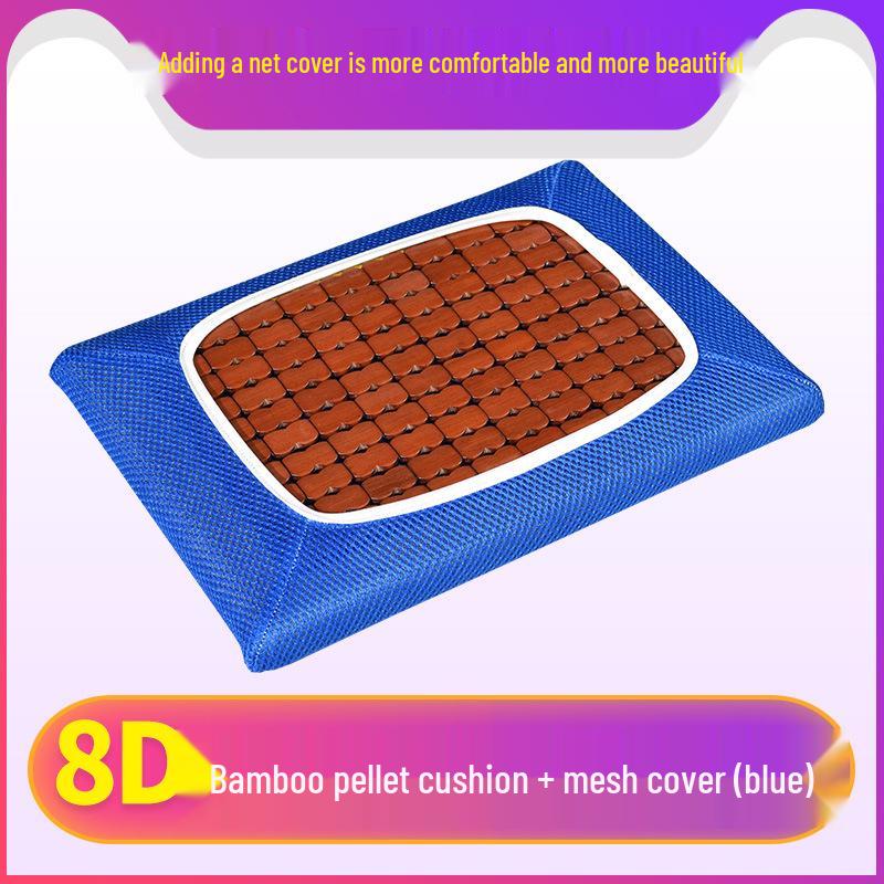 Almofada de Cadeira de Verão Respirável em Malha com Estrutura de Madeira