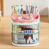 Cute Cartoon Pencil Case, Plastic Desktop Drawer Brush Box. Makeup Brush Storage Box, Classification and Compartment Storage Box