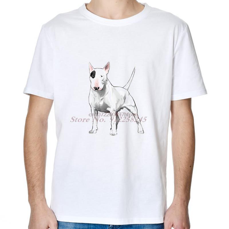 English Bull Terrier Graphic T Shirts Cotton Short Sleeve Tshirts Summer New Shirts And Tshirts Tees Tops Mens Print T Shirt