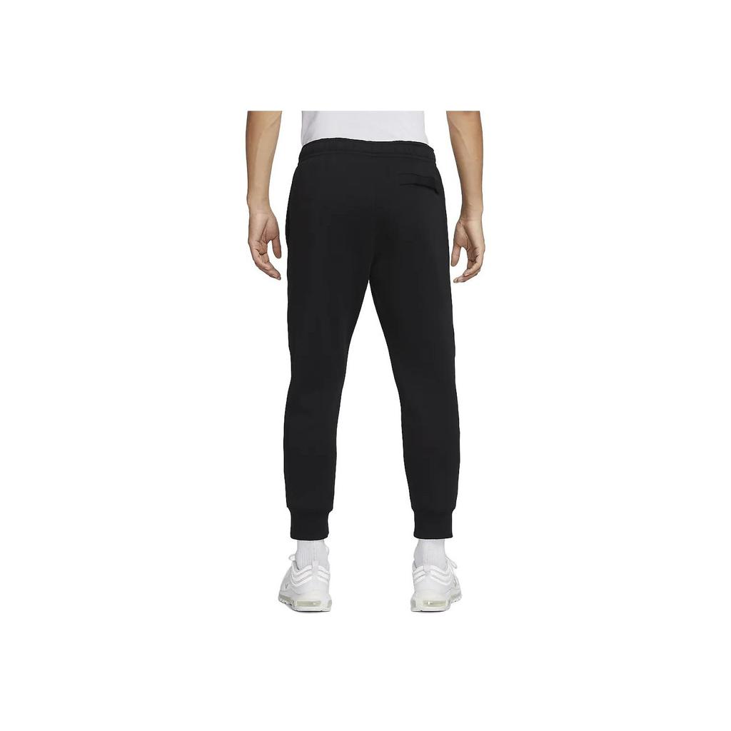 Nike Club Fleece Printed Drawstring Casual Joggers With Fleece Lining Men Bottoms Black FB7479-010