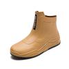 Fashion Rain Shoes Men's Non-slip Waterproof Shoes Kitchen Women's Rubber Shoes Car Wash Wear-resistant Water Boots Fleece Warm Short Rain Boots