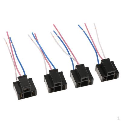 4 Pieces Headlight Extension Harness Lamp Female Sockets
