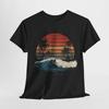 Unisex Shirt Cotton Oversize Large Size California Sunset Beach Tee, Surfing ,  Cotton , Summer