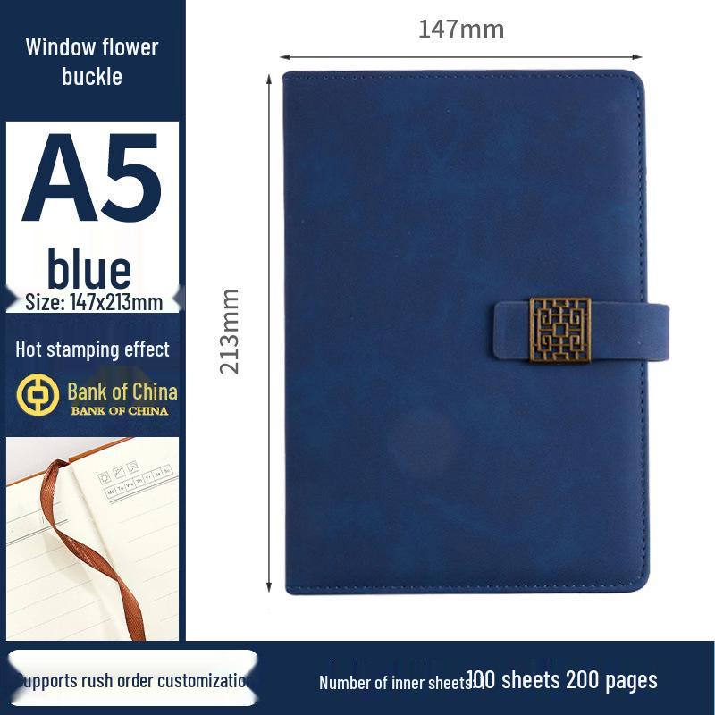 A5 Custom Logo Thickened B5 Diary with Buckle for Business Office