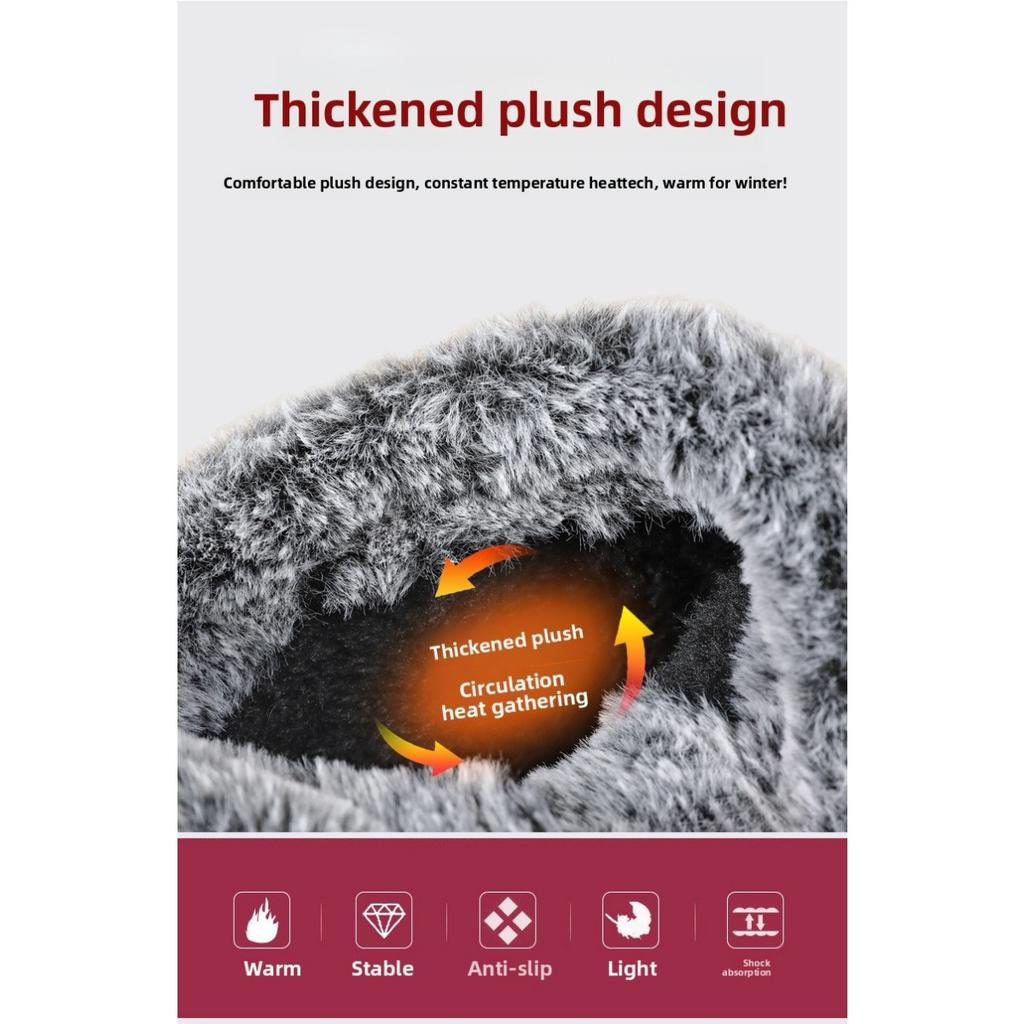 Snow Boots for Women In Autumn and Winter, Women's Midsole Cotton Shoes with Thick Fleece and Warm Cotton Boots