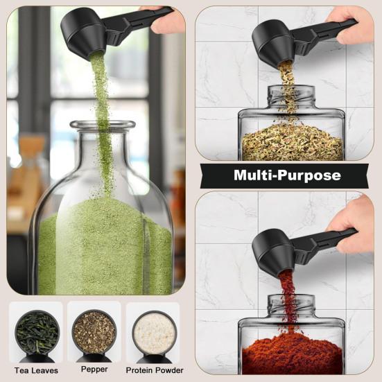 Coffee Sliding Spoon Non-Spill Design Long Handle Measuring Scoop for Coffee Grounds BPA-Free Dishwasher Safe Essential Barista Tool for Consistent