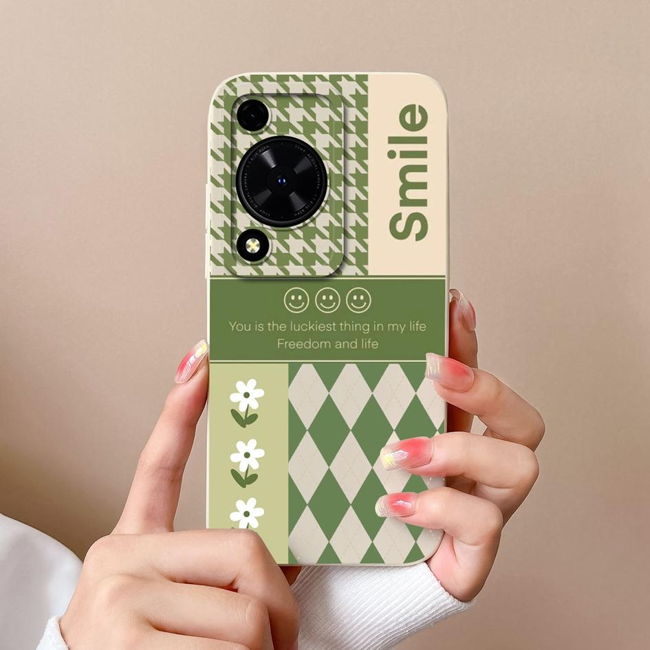 

Задняя крышка для Huawei Honor X6A Nova 12i Y72 11 SE 12 Pro, модный чехол с узором в клетку, высококачественная мягкая силиконовая защита для экрана, сумки для телефонов для Huawei Huawei Nova Y72 4G