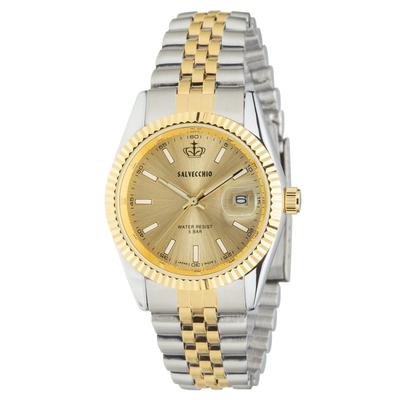 [Klefa] Analog Watch Made In Japan Waterproof Date Metal Band Gold 191496 Men's Gold
