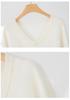 Women's Cashmere V-Neck Pullover, Loose Brushed Knit, Autumn/Winter 2025, All-Color Base Layer Sweater