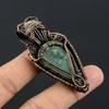 Azurite Malachite & Rainbow Moonstone Pendant, 999 Copper Wire Wrapped Gemstone Jewelry, Handmade Pendant, For Thanksgiving