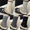 Winter Lace Color-Blocking Polka Dot Wool Socks Thickened Warm Birkenstock Stockings Piled Up With Socks