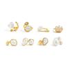 Salircon Vintage Exquisite Imitation Pearl Open Rings Women Trendy Irregular Geometric Adjustable Knuckle Joint Ring Y2K Jewelry