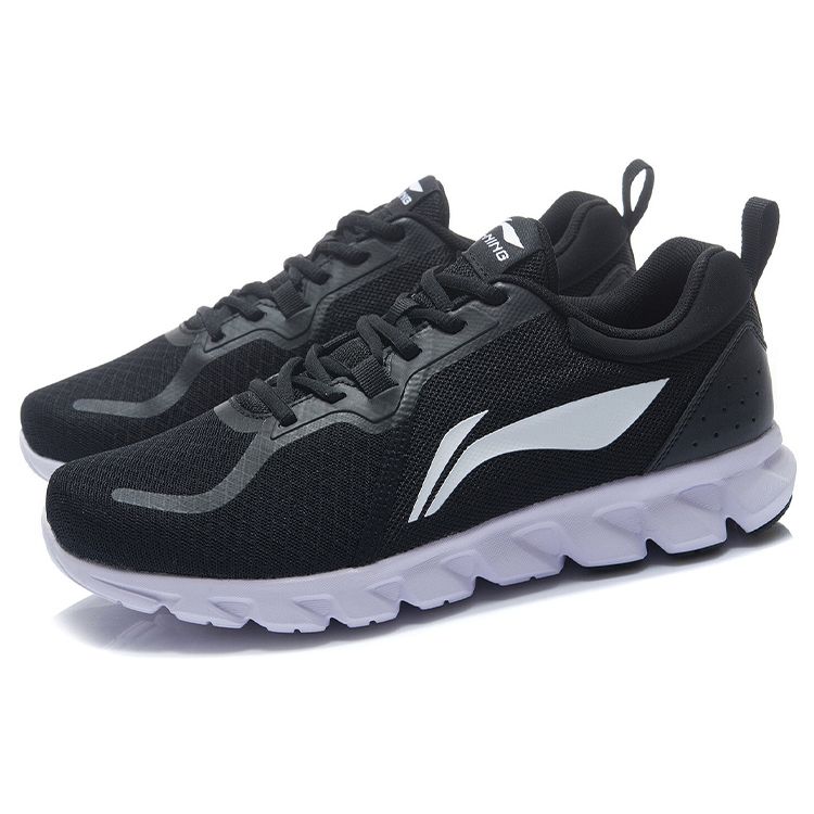 Li Ning Shock Absorption Low Top Running Shoes Men Sneakers Black ARHR203-6
