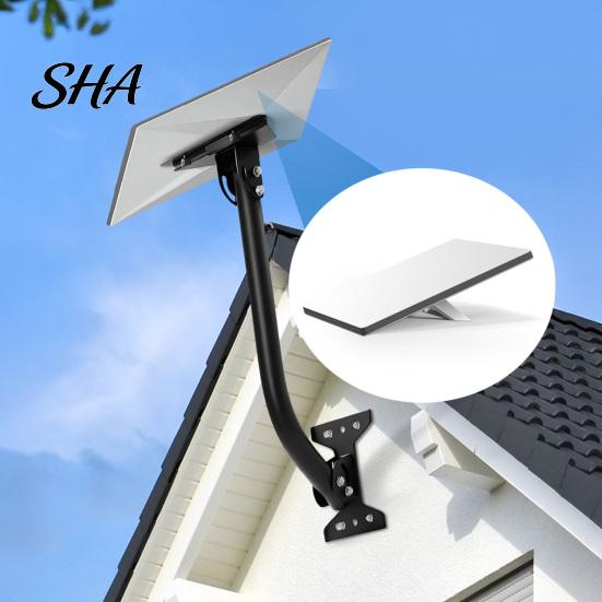 Anti-corrosion Solar Bracket Terminal Plate Bracket, Roof Installation Weather Resistant High-Strength Carbon Steel Adjustable Panel Side Wall