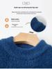Men's Winter Knitwear: Mink Velvet, Half-High Collar Pullover Sweater