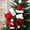 Hanging Stocking Socks, Santa Hat and Tree Ornaments Set, Festive Hanging Set for Holiday Display
